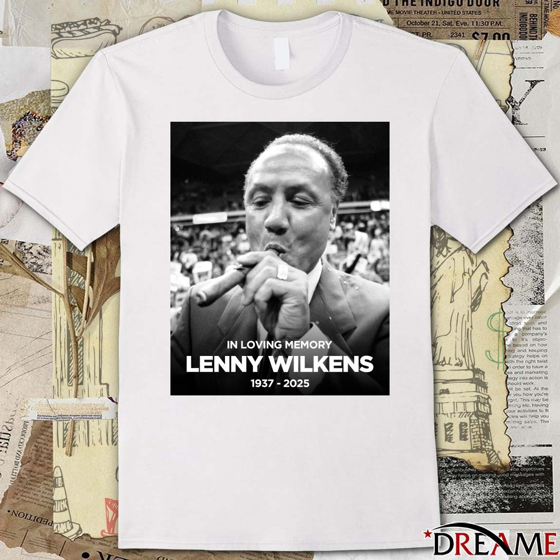 In Loving Memory Lenny Wilkens 1937 – 2025 Atlanta Hawks Poster t-shirt