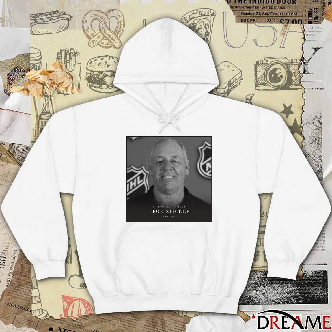 In Loving Memory Leon Stickle 1948 – 2025 NHL Public Relations Poster t-shirt