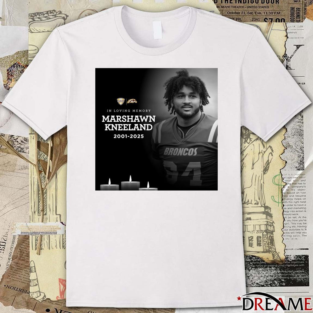 In Loving Memory Marshawn Kneeland Dallas Cowboys 2001 – 2025 Mid-American Conference Poster t-shirt