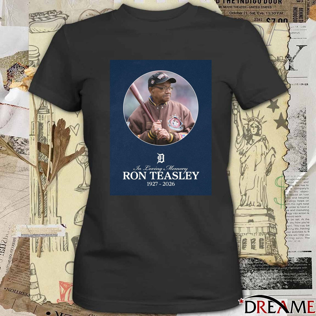 In Loving Memory Ron Teasley 1927 – 2026 Detroit Tigers Poster t-shirt