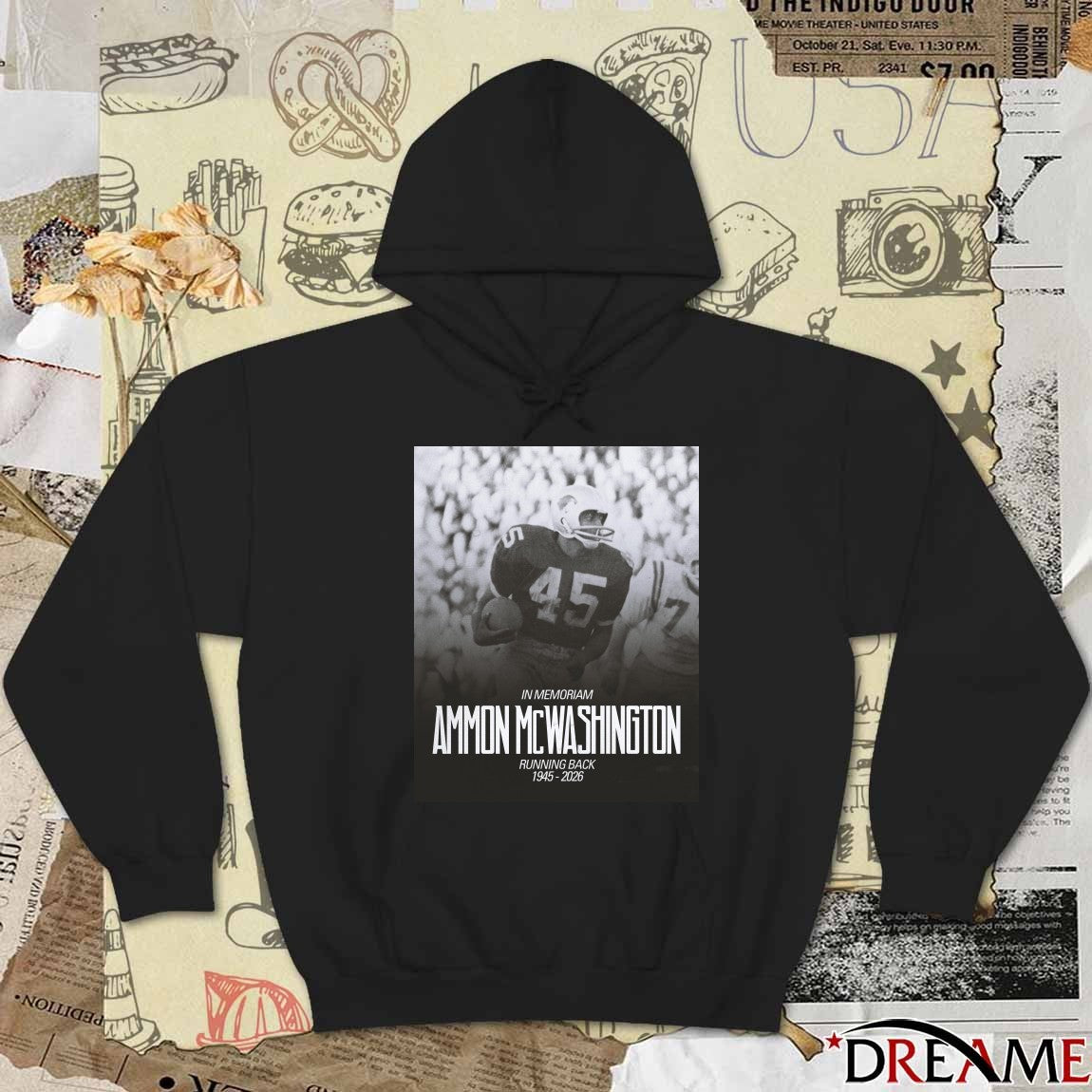 In Memoriam Ammon Mcwashington Running Back 1945-2026 t-shirt
