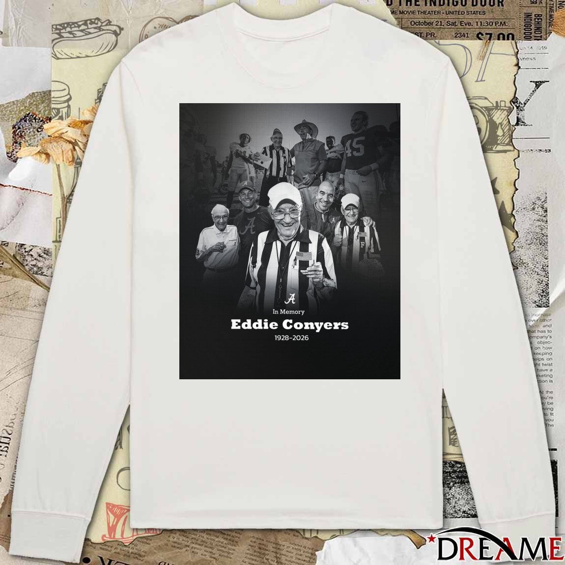 In Memory Eddie Conyers Crimson Tide Legend 1928 – 2026 Poster t-shirt