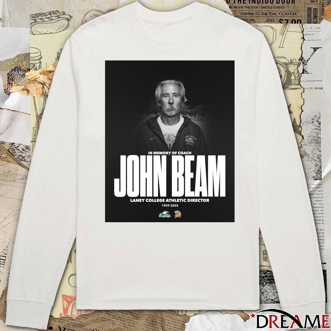 In Memory Of Coach John Beam Laney College Athletic Director 1959-2025 San Jose State Spartans t-shirt