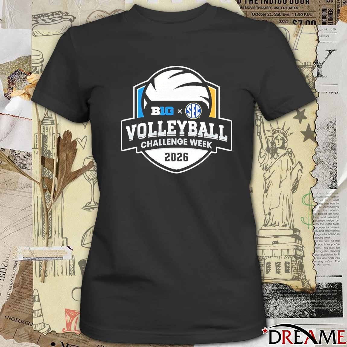 Inaugural Big Ten SEC Volleyball Challenge 2026 Logo t-shirt