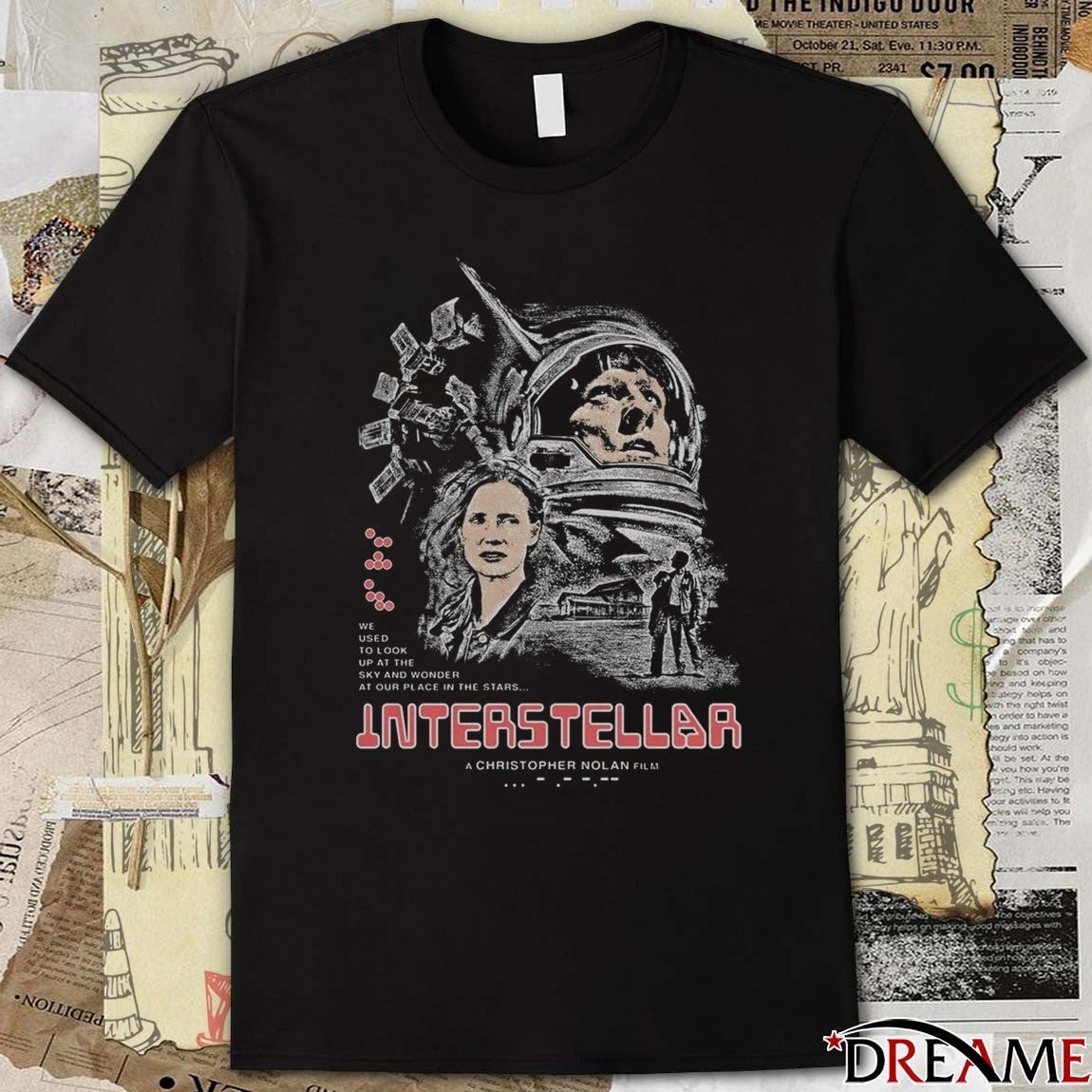 Inception A Christopher Nolan Film We Used To Look Up At The Sky And Wonder At Our Place In The Stars t-shirt