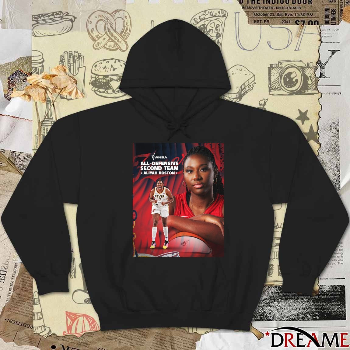 Indiana Fever Congrats To Aliyah Boston WNBA All-Defensive Second Team Poster t-shirt
