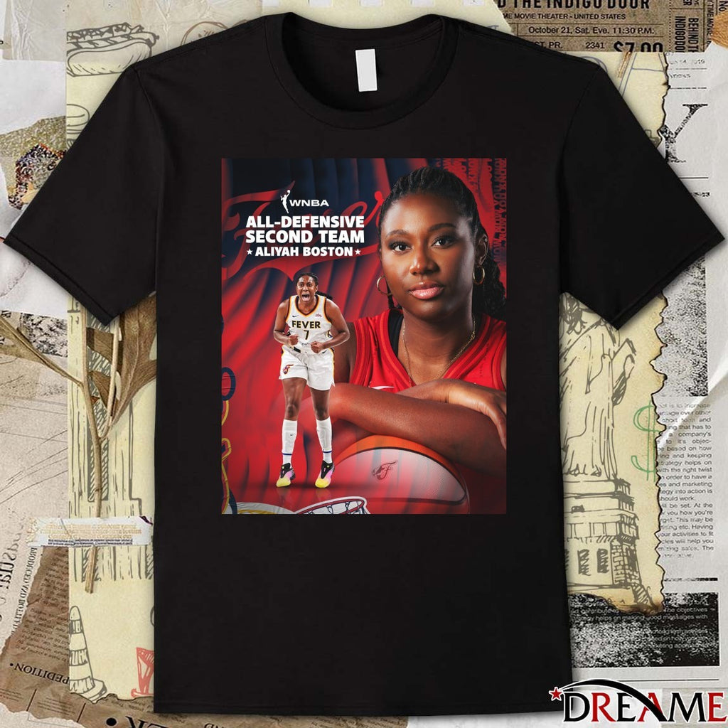 Indiana Fever Congrats To Aliyah Boston WNBA All-Defensive Second Team Poster t-shirt