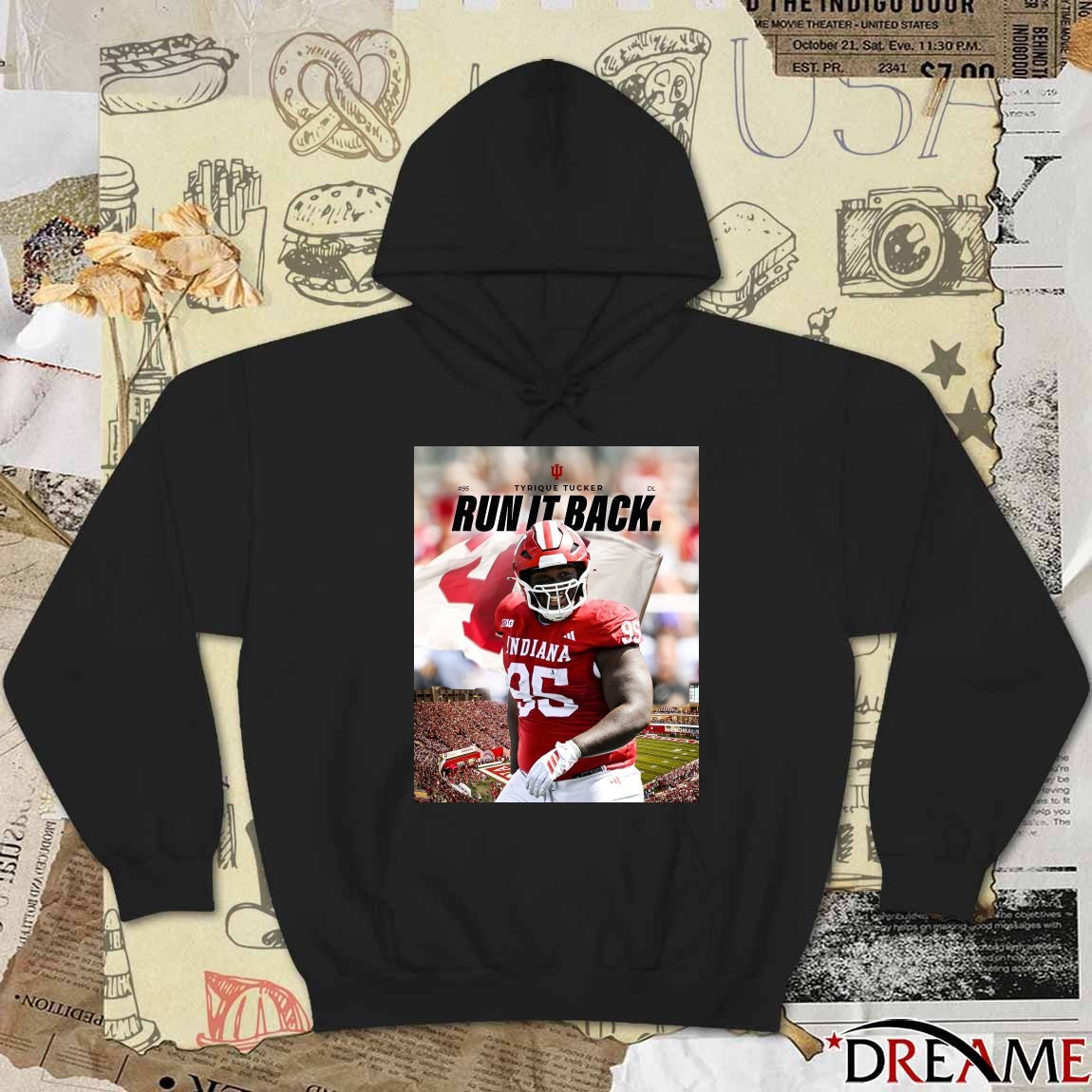 Indiana Hoosier Tyrique Tucker Run It Back Poster t-shirt