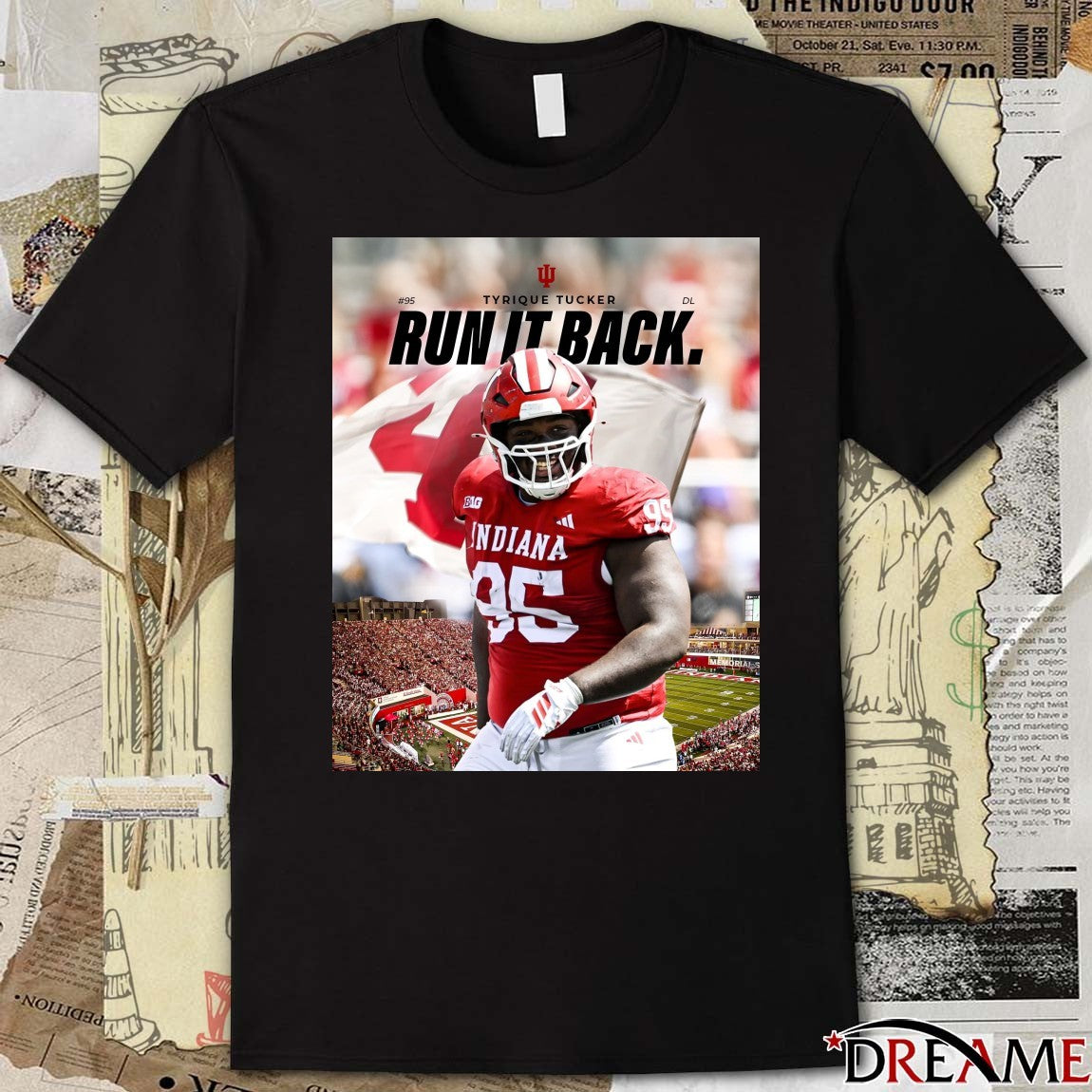 Indiana Hoosier Tyrique Tucker Run It Back Poster t-shirt