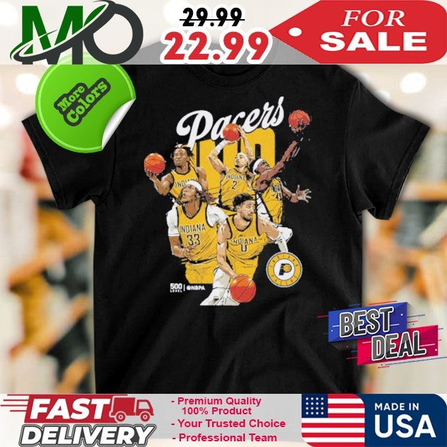 Indiana Pacers Starting 5 NBA 2025 Basketball Fan Logo T-Shirt