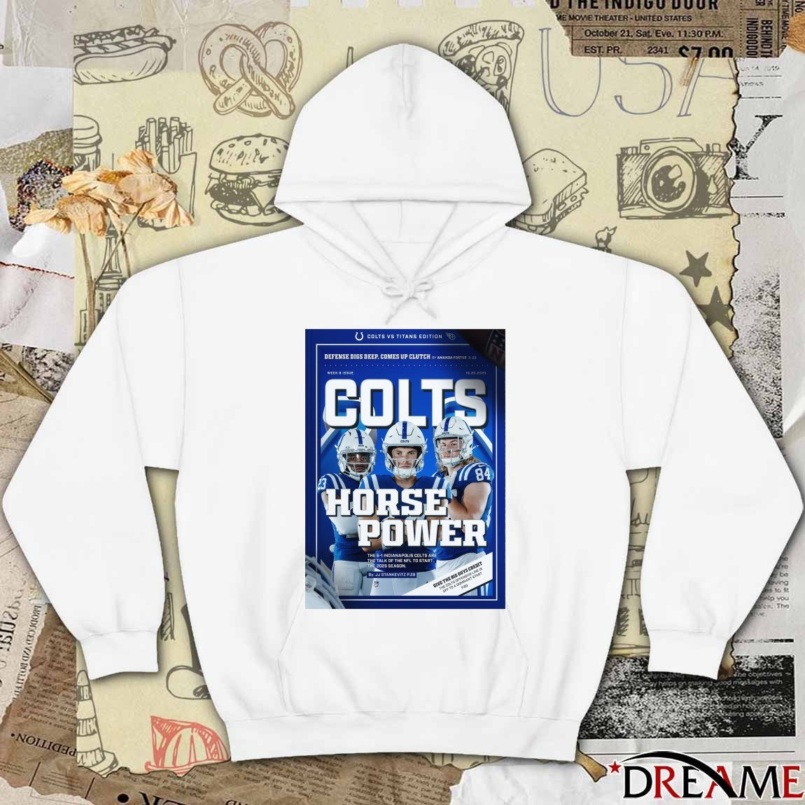 Indianapolis Colts Vs Tennessee Titans Horse Power Week 8 10 26 2025 Poster t-shirt