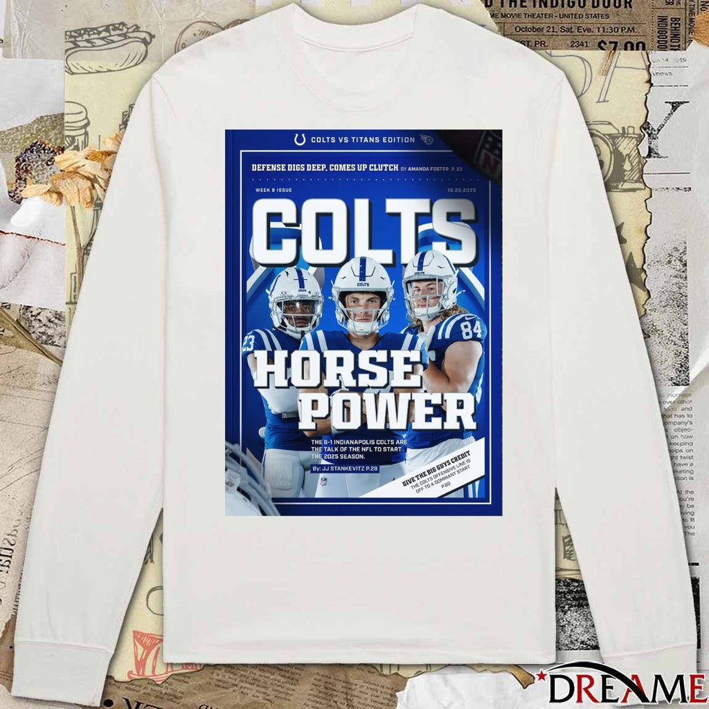 Indianapolis Colts Vs Tennessee Titans Horse Power Week 8 10 26 2025 Poster t-shirt