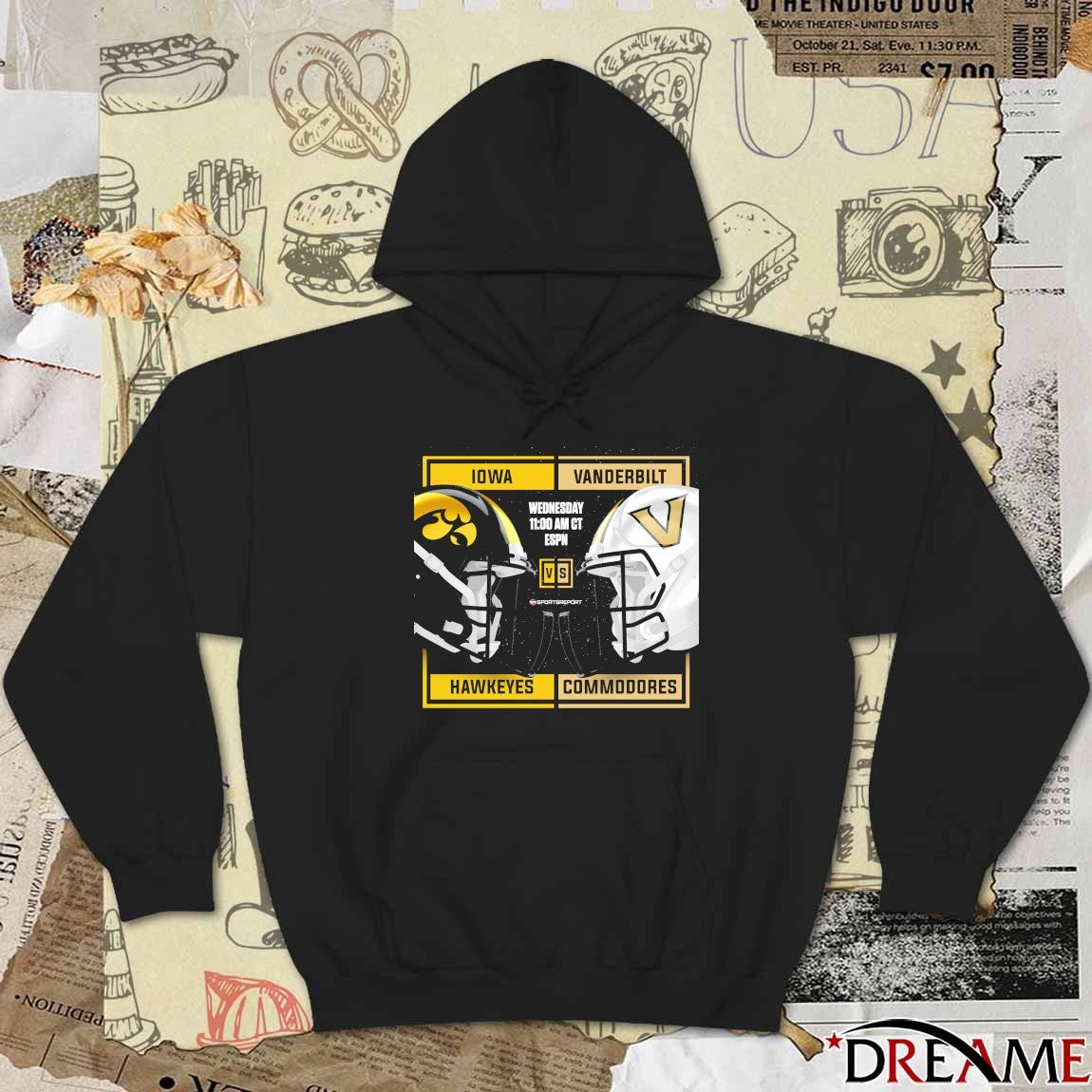 Iowa Hawkeyes Vs Vanderbilt Commodores 2025 ReliaQuest Bowl Head To Head Helmets t-shirt
