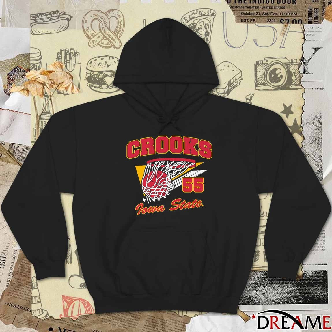 Iowa State Cyclones Basketball Audi Crooks Retro Swish t-shirt