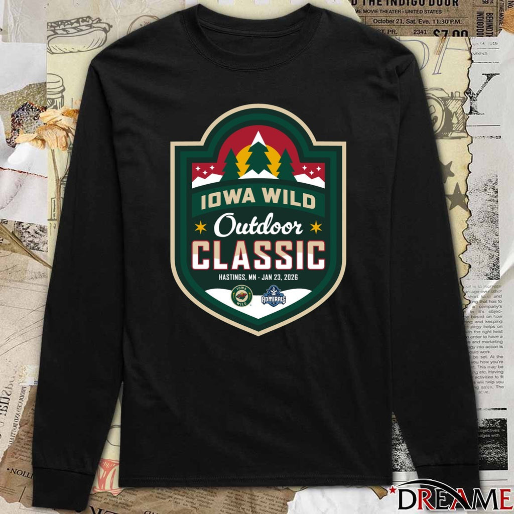 Iowa Wild Outdoor Classic Hastings MN January 23, 2026 Logo t-shirt