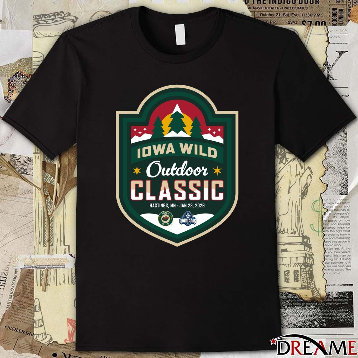 Iowa Wild Outdoor Classic Hastings MN January 23, 2026 Logo t-shirt