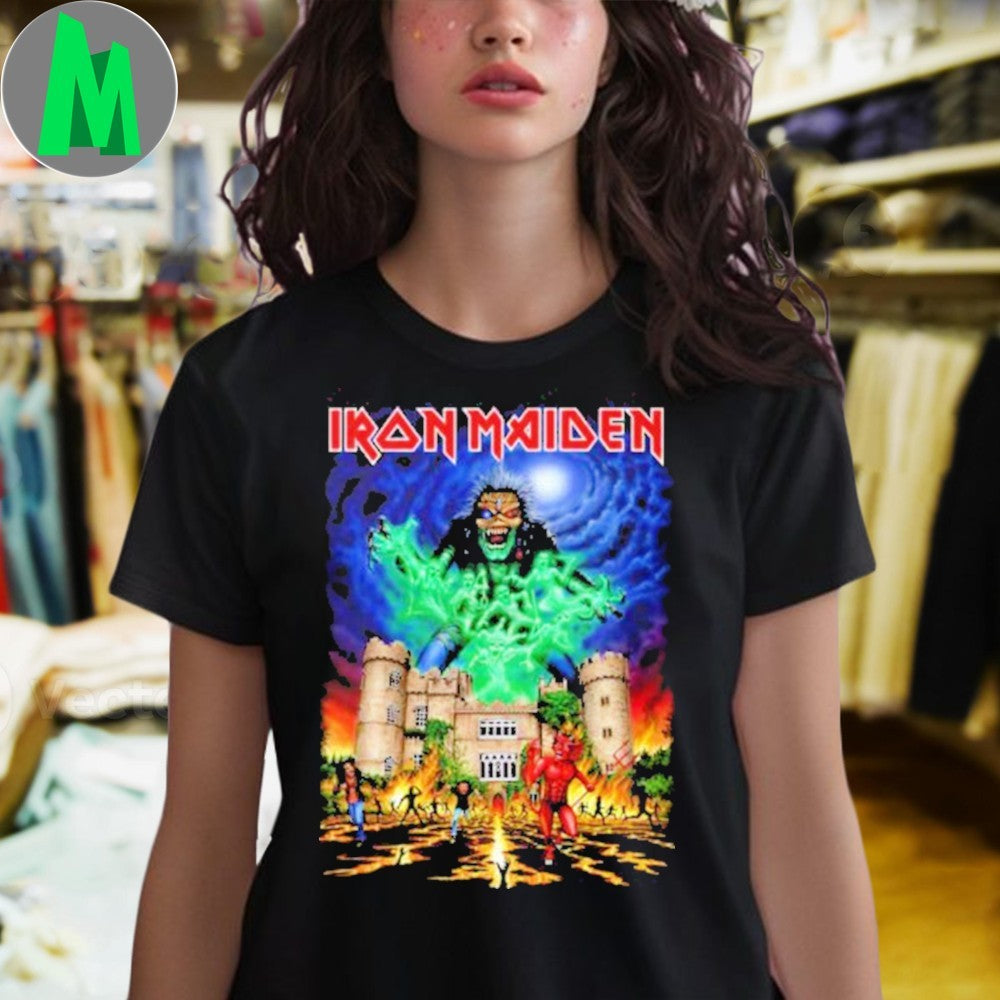 Iron Maiden Run For Your Lives 2025 Tour Dublin Ireland Merch Tee At Malahide Castle On June 25 2025 Shirt