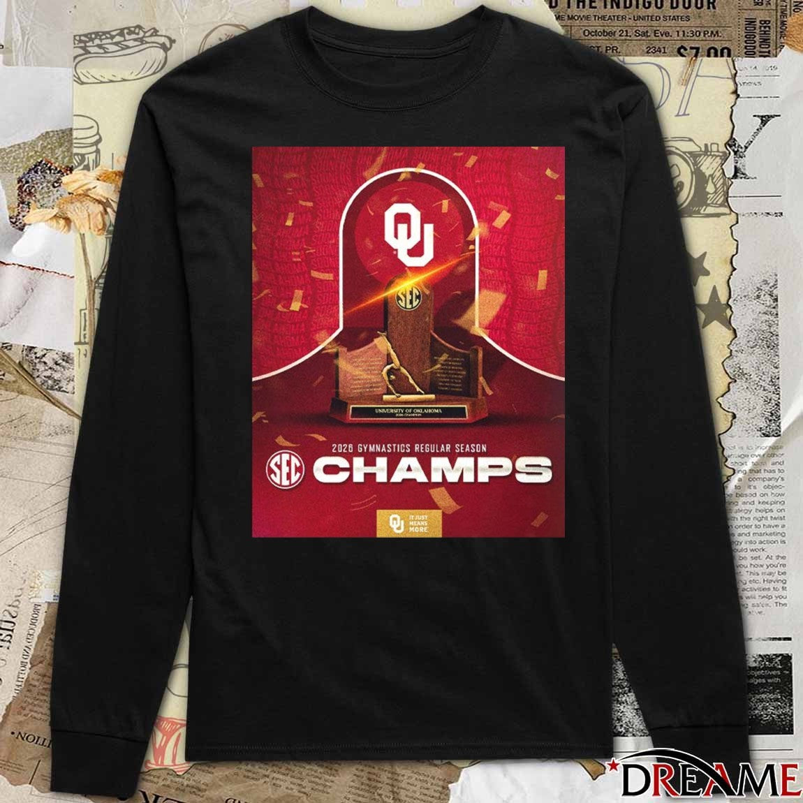 It Just Means More Oklahoma Sooners Women’s Gymnastics 2026 SEC Regular Season Champions Trophy Poster t-shirt