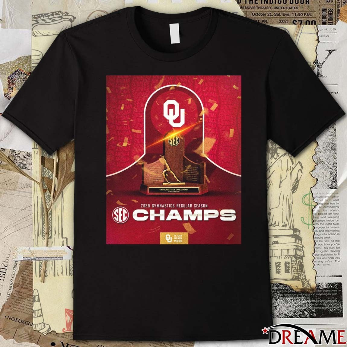 It Just Means More Oklahoma Sooners Women’s Gymnastics 2026 SEC Regular Season Champions Trophy Poster t-shirt