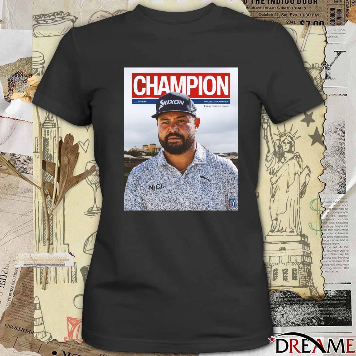 J.J. Spaun Valero Texas Open Champion PGA Tour 2026 Poster t-shirt