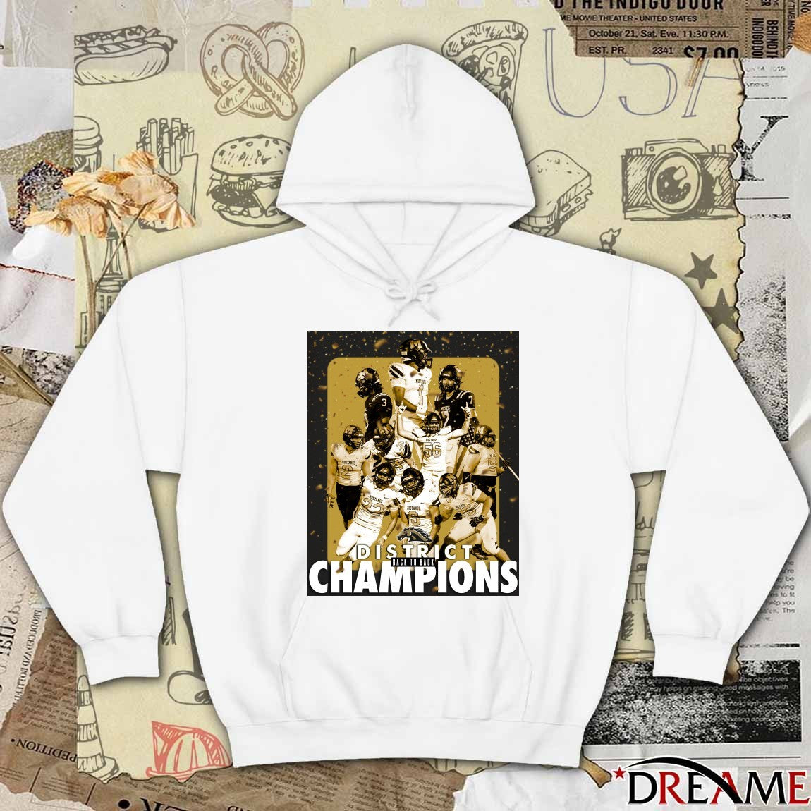 JW Mitchell HS Football Back-to-back District Champs 2025 Poster t-shirt
