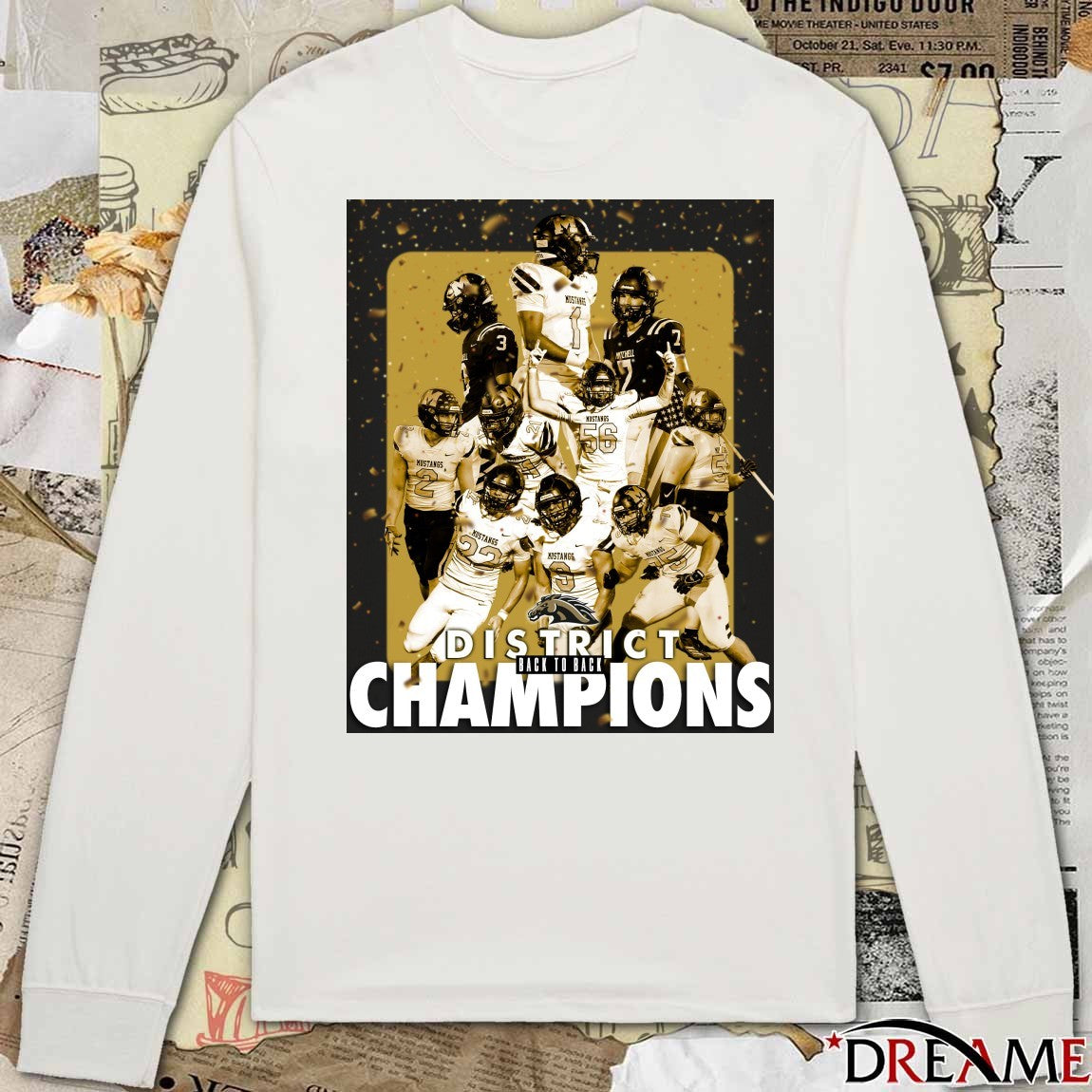 JW Mitchell HS Football Back-to-back District Champs 2025 Poster t-shirt