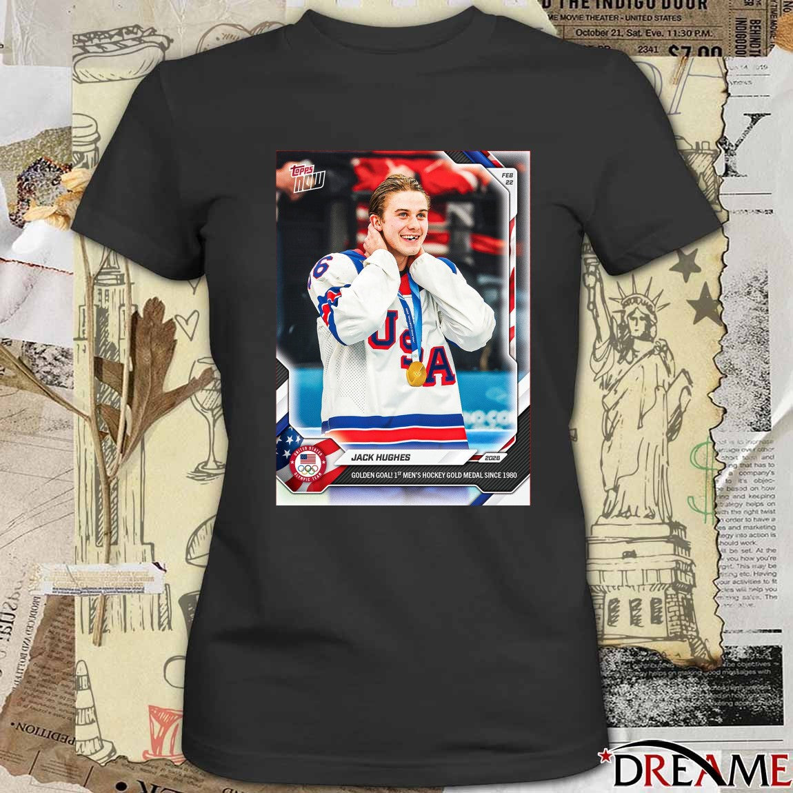 Jack Hughes 2026 Golden Goal 1st Men’s Hockey Gold Medal Since 1980 t-shirt