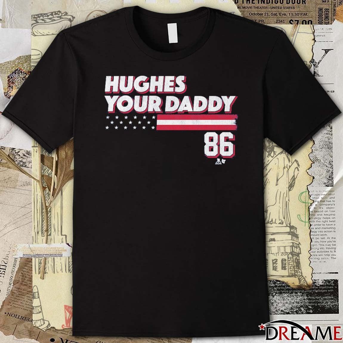 Jack Hughes Your Daddy 86 Stars and Stripes USA Hockey t-shirt