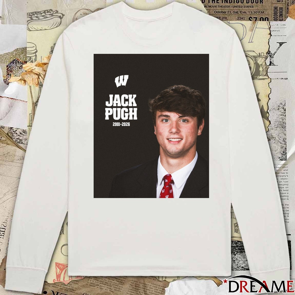 Jack Pugh 2001 – 2026 Wisconsin Badgers Football Poster t-shirt