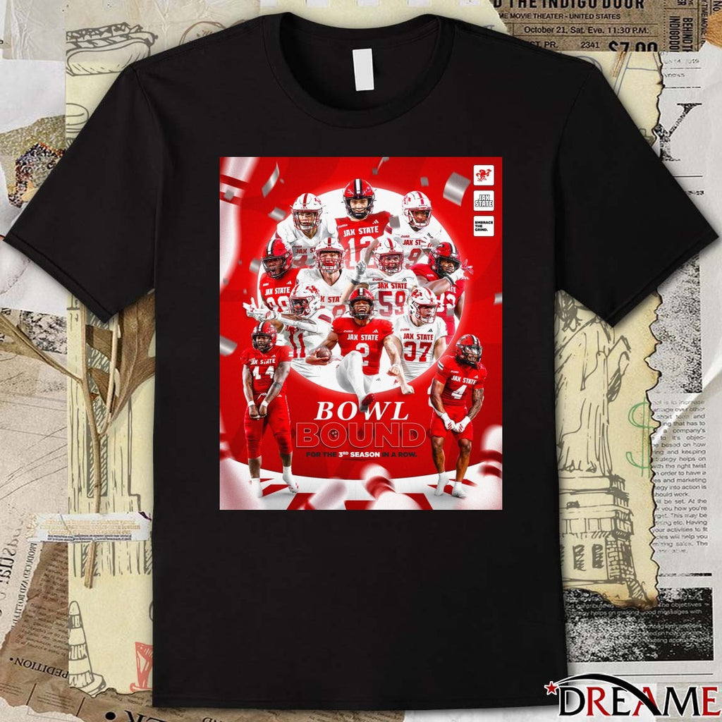 Jacksonville State Gamecocks win UTEP Miners Bowl Bound For The 3RD Season In A Row Poster t-shirt