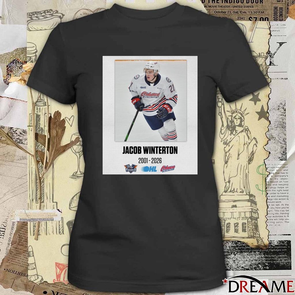 Jacob Winterton 2001 – 2026 Ontario Hockey League t-shirt