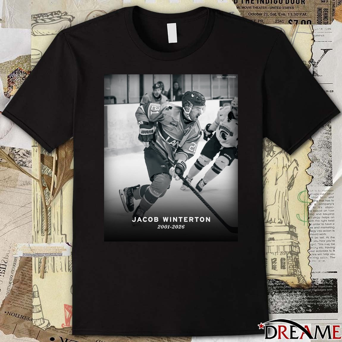 Jacob Winterton 2001 – 2026 Seattle Kraken t-shirt