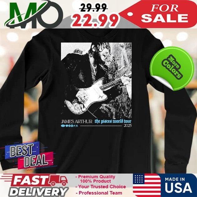 James Arthur The Pisces World Tour 2025 Concert Photo Graphic Fan T-Shirt
