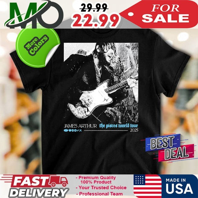 James Arthur The Pisces World Tour 2025 Concert Photo Graphic Fan T-Shirt