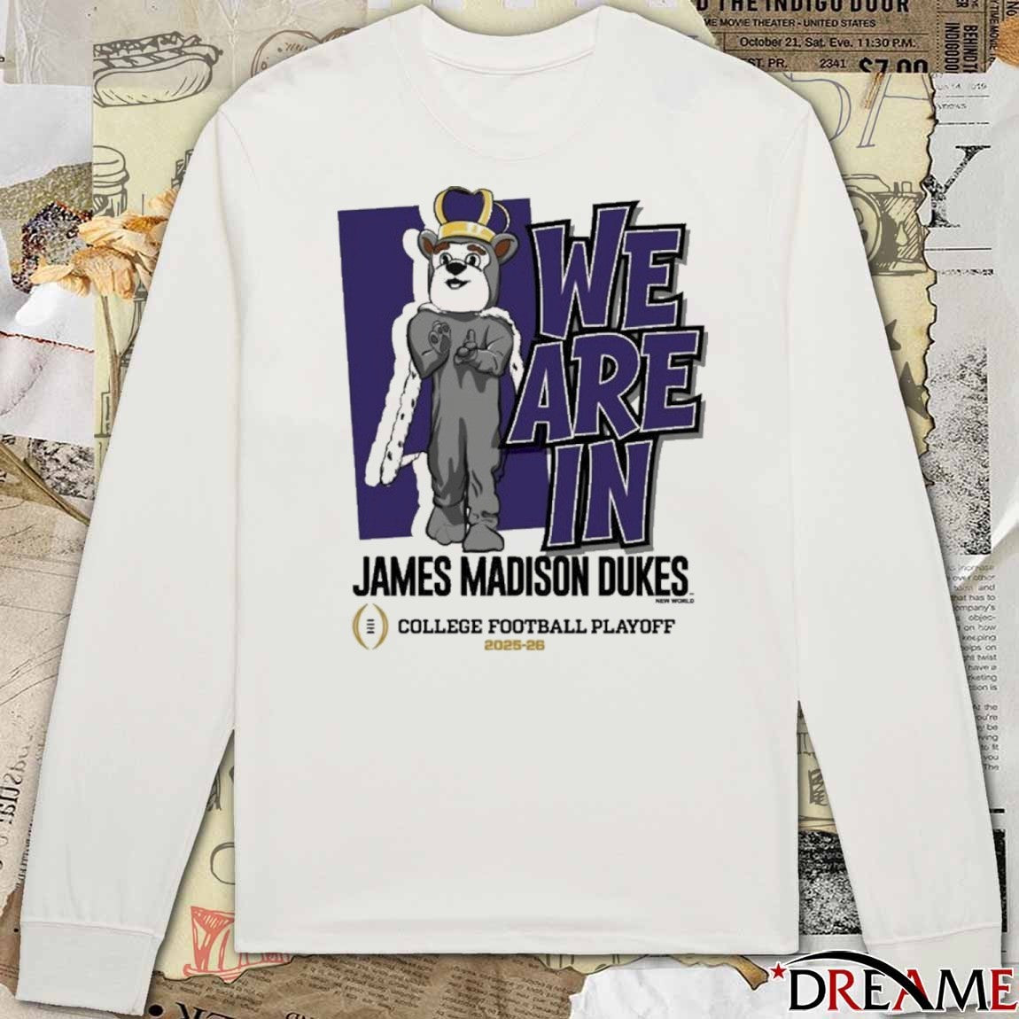 James Madison Dukes 2025-26 College Football Playoffs We Are In Mascot t-shirt