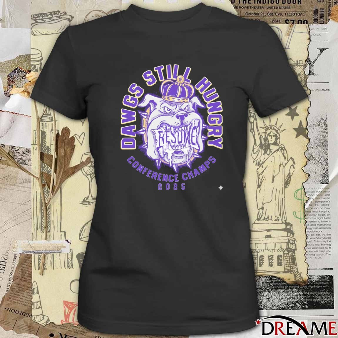 James Madison Dukes Resume Dawgs Still Hungry Conference Champs 2025 t-shirt