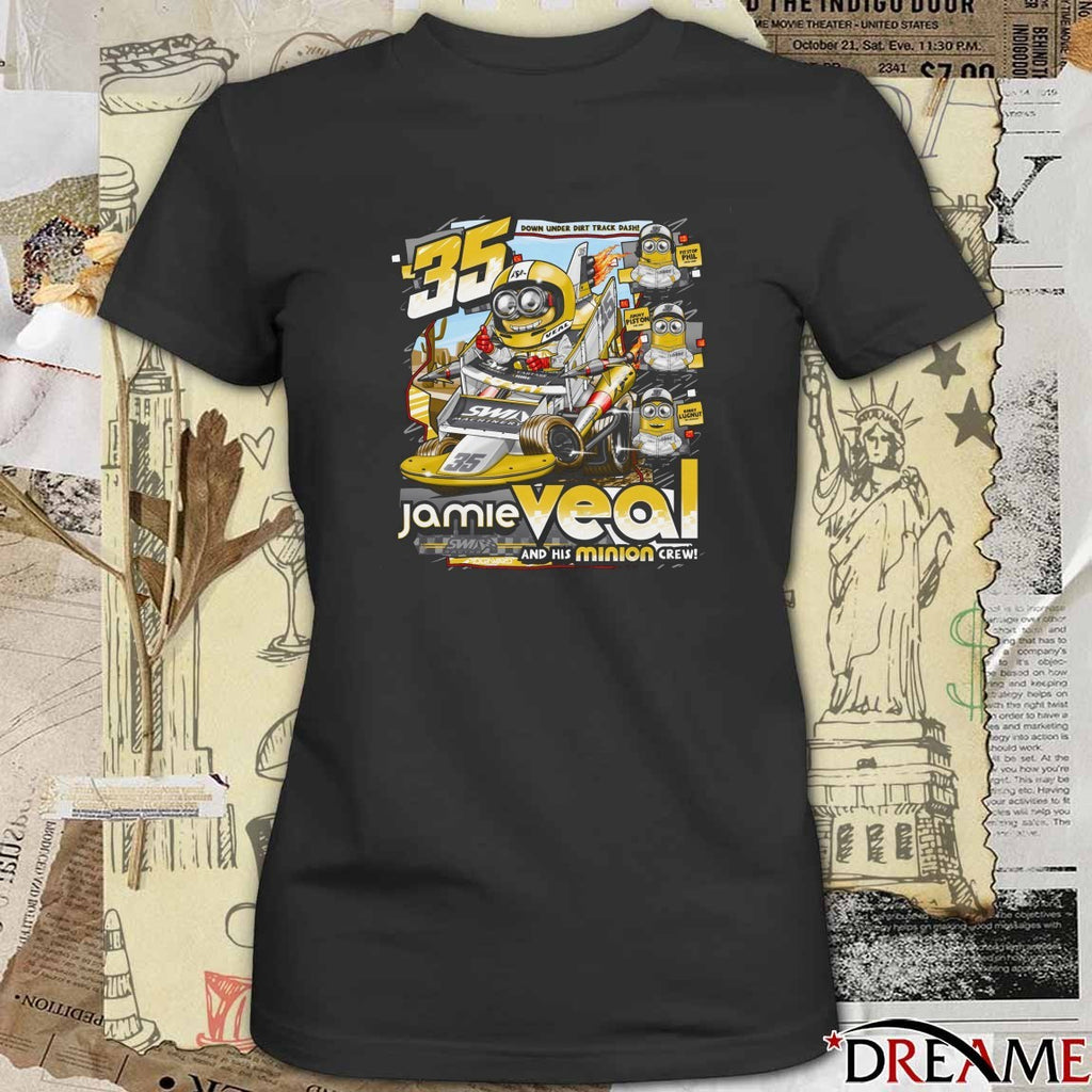 Jamie Veal And His Minion Crew SWI Racing 35 Down Under Dirt Track Dash t-shirt