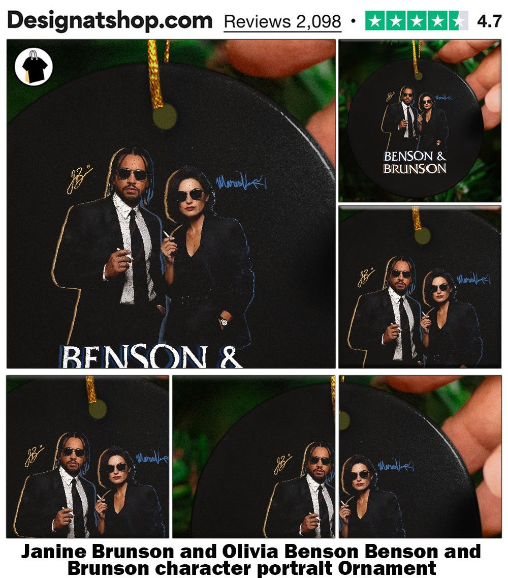 Janine Brunson and Olivia Benson Benson and Brunson character portrait shirt