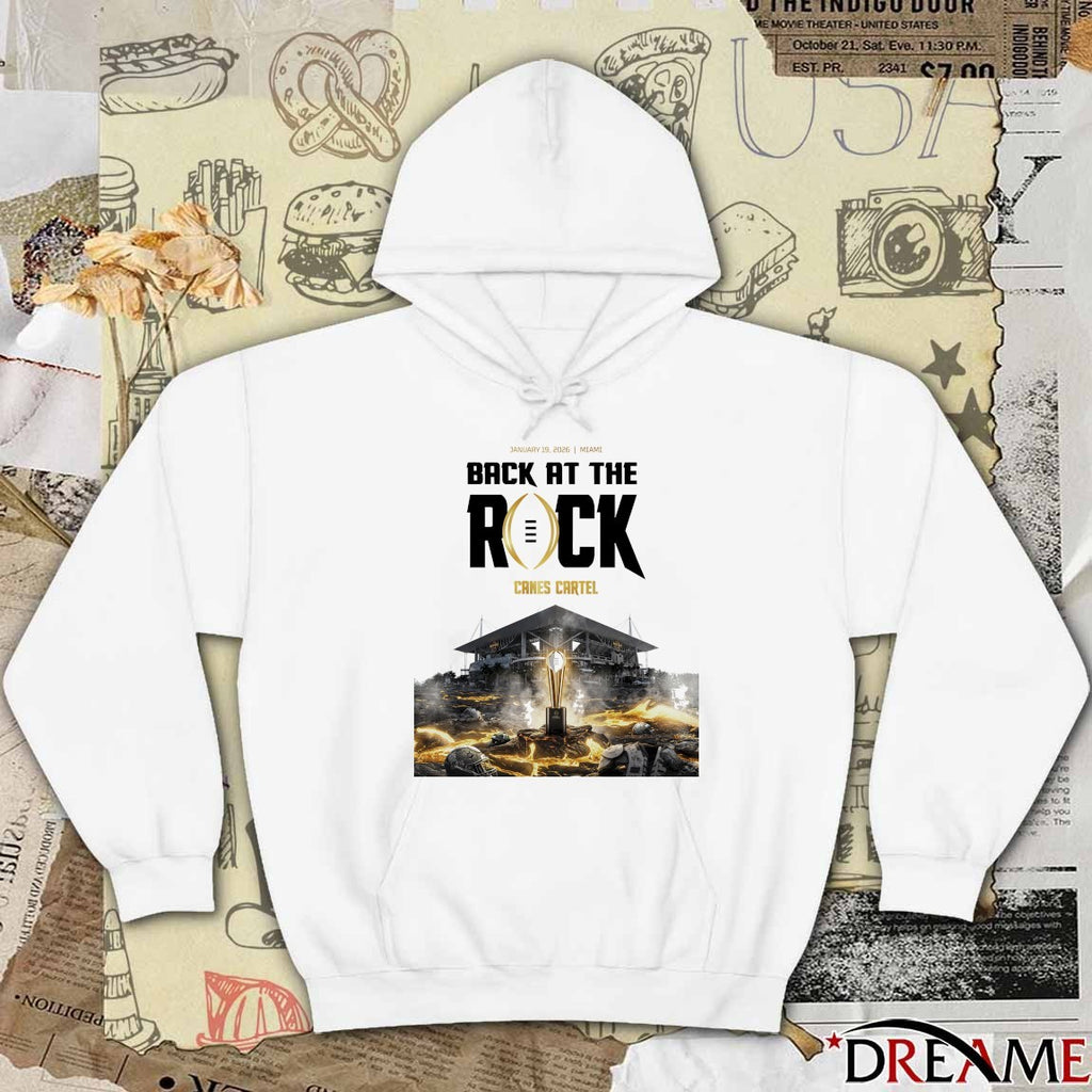 January 19 2026 Miami Back At The Rock CFP Football t-shirt