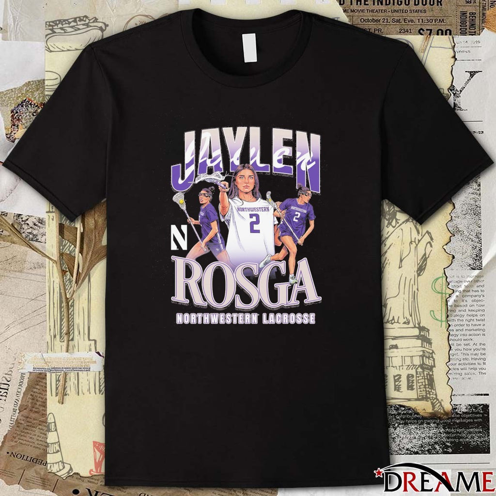Jaylen Rosga Northwestern Wildcats Lacrosse 90s Graphic t-shirt