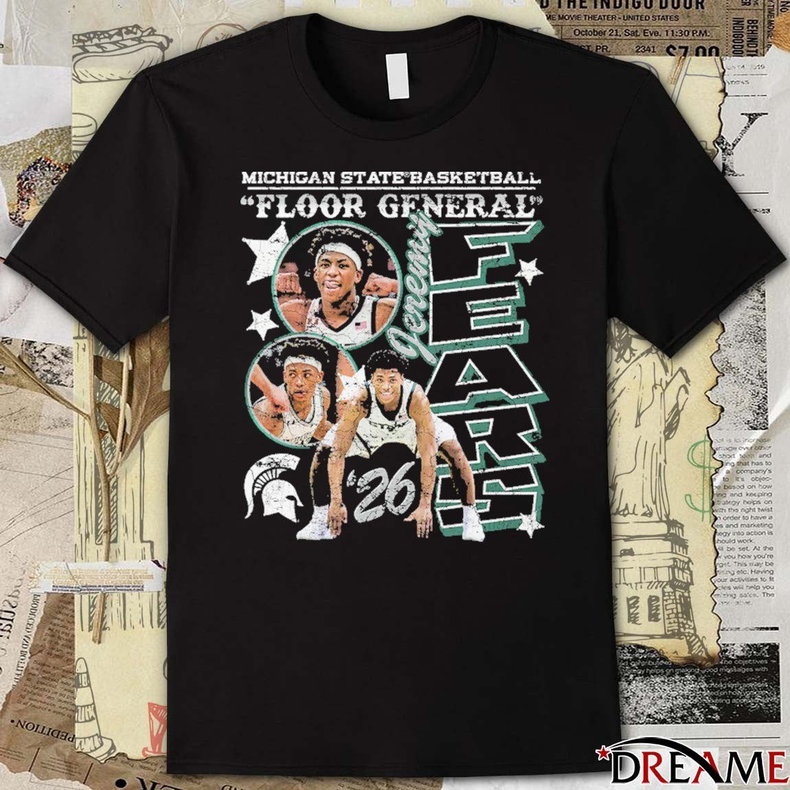 Jeremy Fears Floor General Michigan State Spartans Men’s Basketball Elevated 90s Graphic 2026 t-shirt