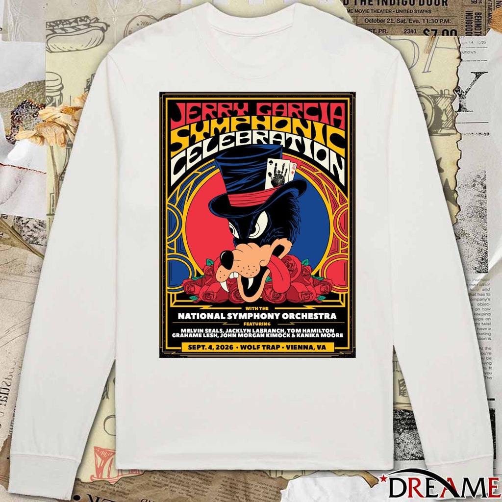 Jerry Garcia Symphonic Celebration September 4 2026 at Wolf Trap in Vienna VA Poster t-shirt