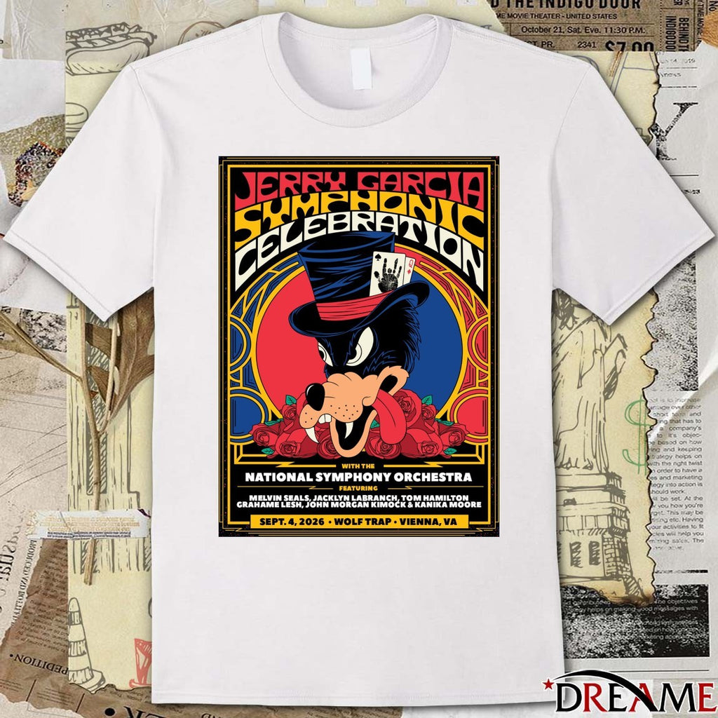 Jerry Garcia Symphonic Celebration September 4 2026 at Wolf Trap in Vienna VA Poster t-shirt
