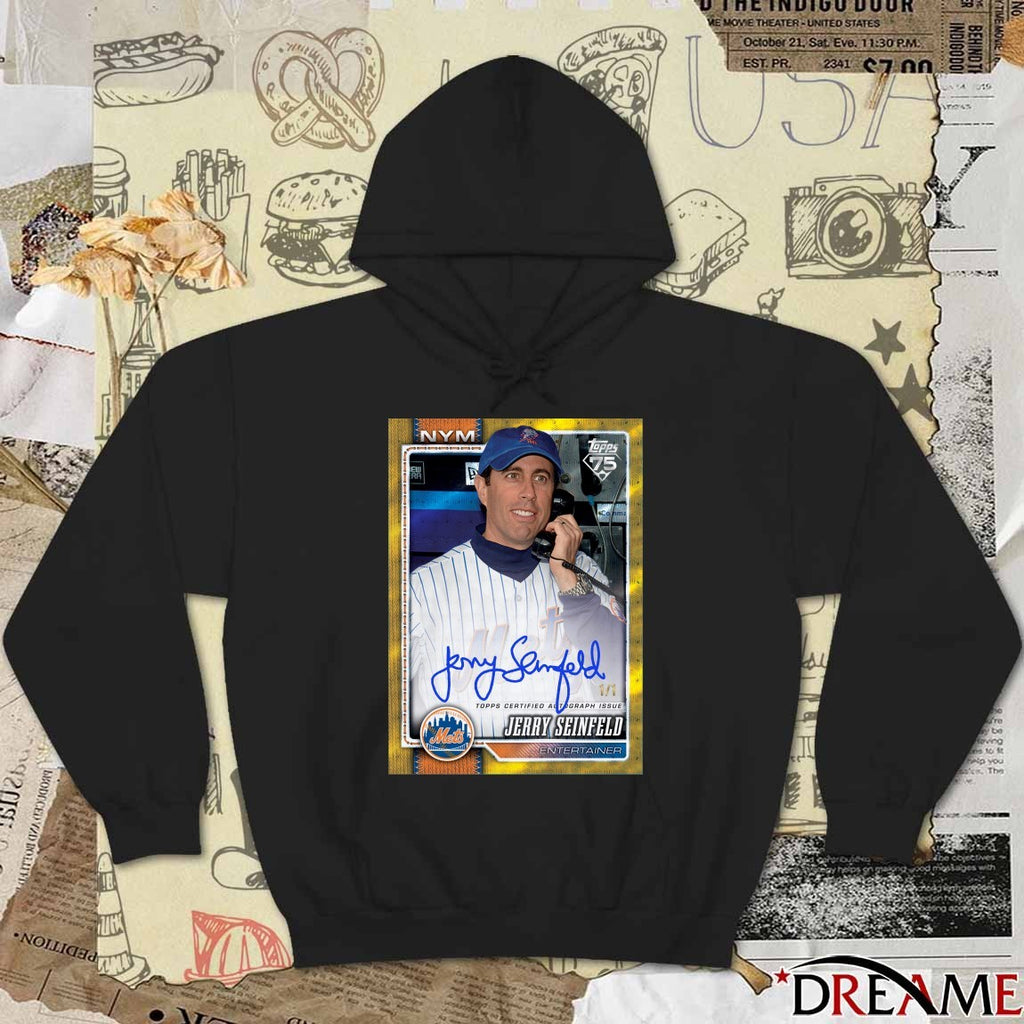 Jerry Seinfeld Entertainer Topps Certified Autograph Issue Signature Poster t-shirt