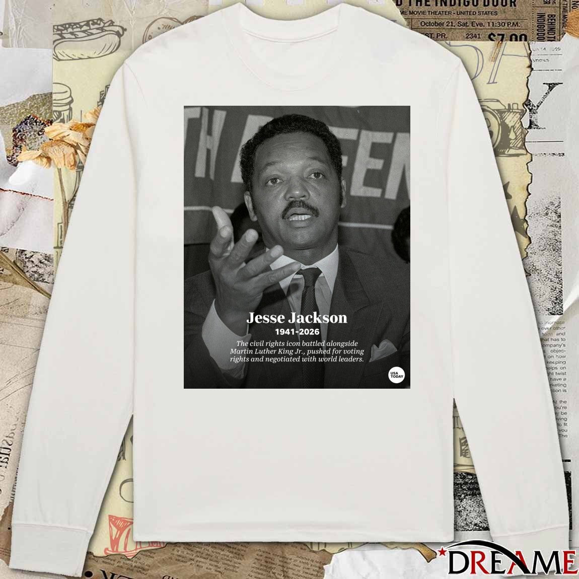Jesse Jackson 1941-2026 The Civil Rights Icon Battled Alongside Martin Luther King Jr. Pushed For Voting Rights And Negotiated With World Leaders t-shirt