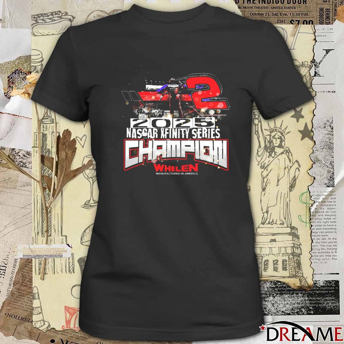 Jesse Love 2025 NASCAR Xfinity Series Champion Whelen Engineering Company t-shirt