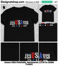 Jesus USA Patriotic Jesus saves 1776 to 2026 shirt