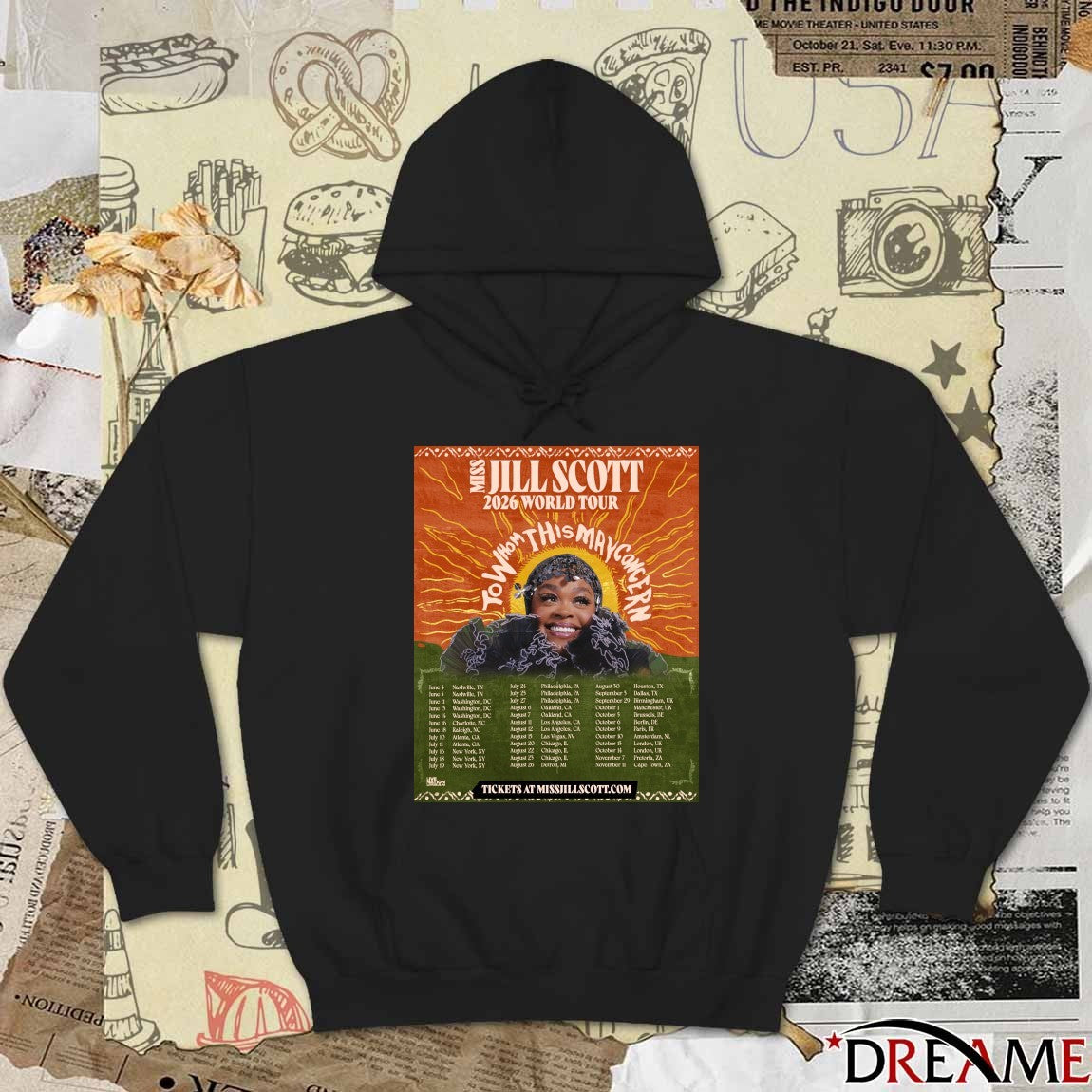 Jill Scott 2026 World Tour To Whom This May Concern Poster t-shirt