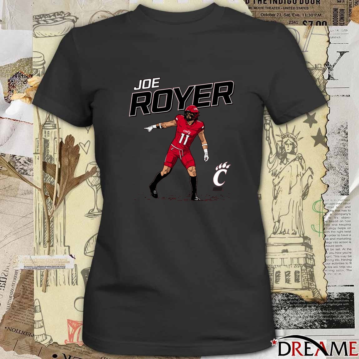 Joe Royer Cincinnati Bearcats NCAA Football NIL Fanart t-shirt