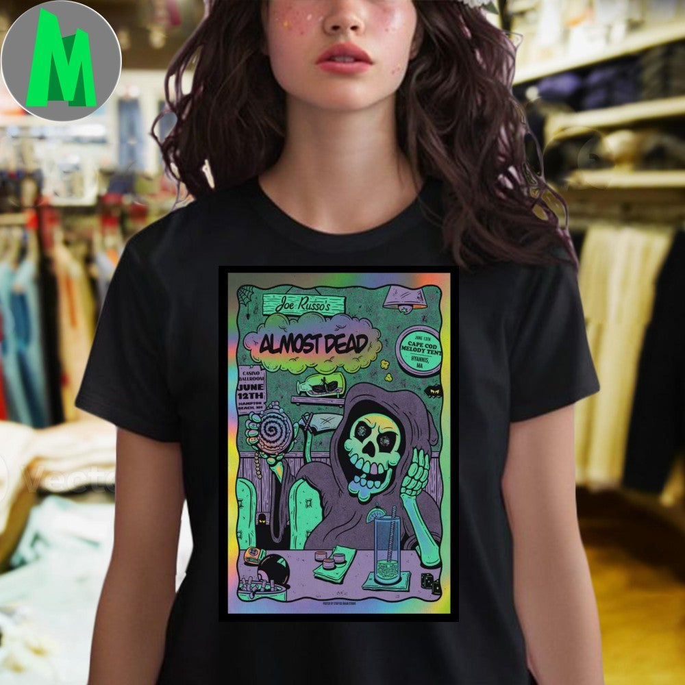Joe Russo’s Almost Dead June 13 2025 Hyannis MA Tour Poster Graphic T-Shirt